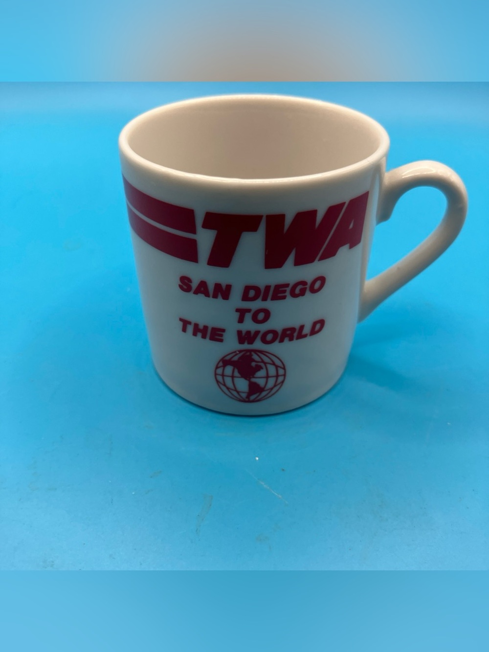 espresso mug twa san diego to the world vintage